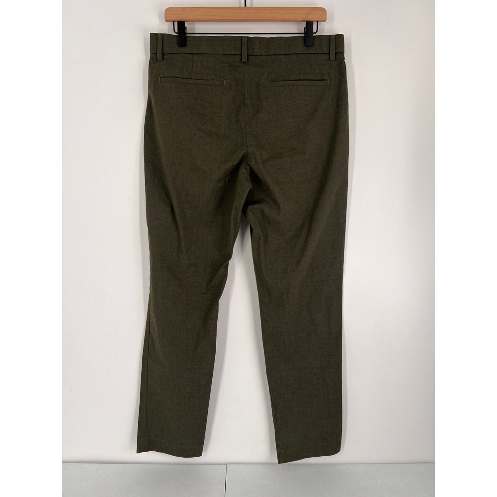 Banana Republic Men 32 Core Temp Chino‎ Pants Slim Fit Olive Green Stretch - Picture 2 of 10